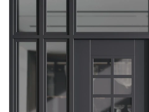 Modern entrance door 006 3D Model
