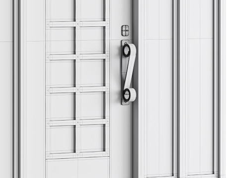 Modern entrance door 006 Modelo 3D