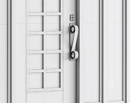 Modern entrance door 006 3D Model