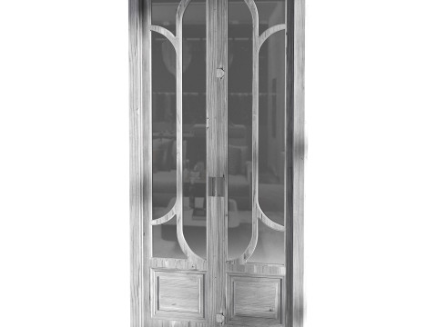Modern entrance door 07 3D Model
