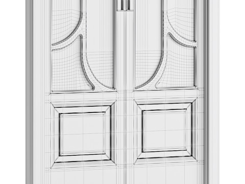 Modern entrance door 07 3D Model