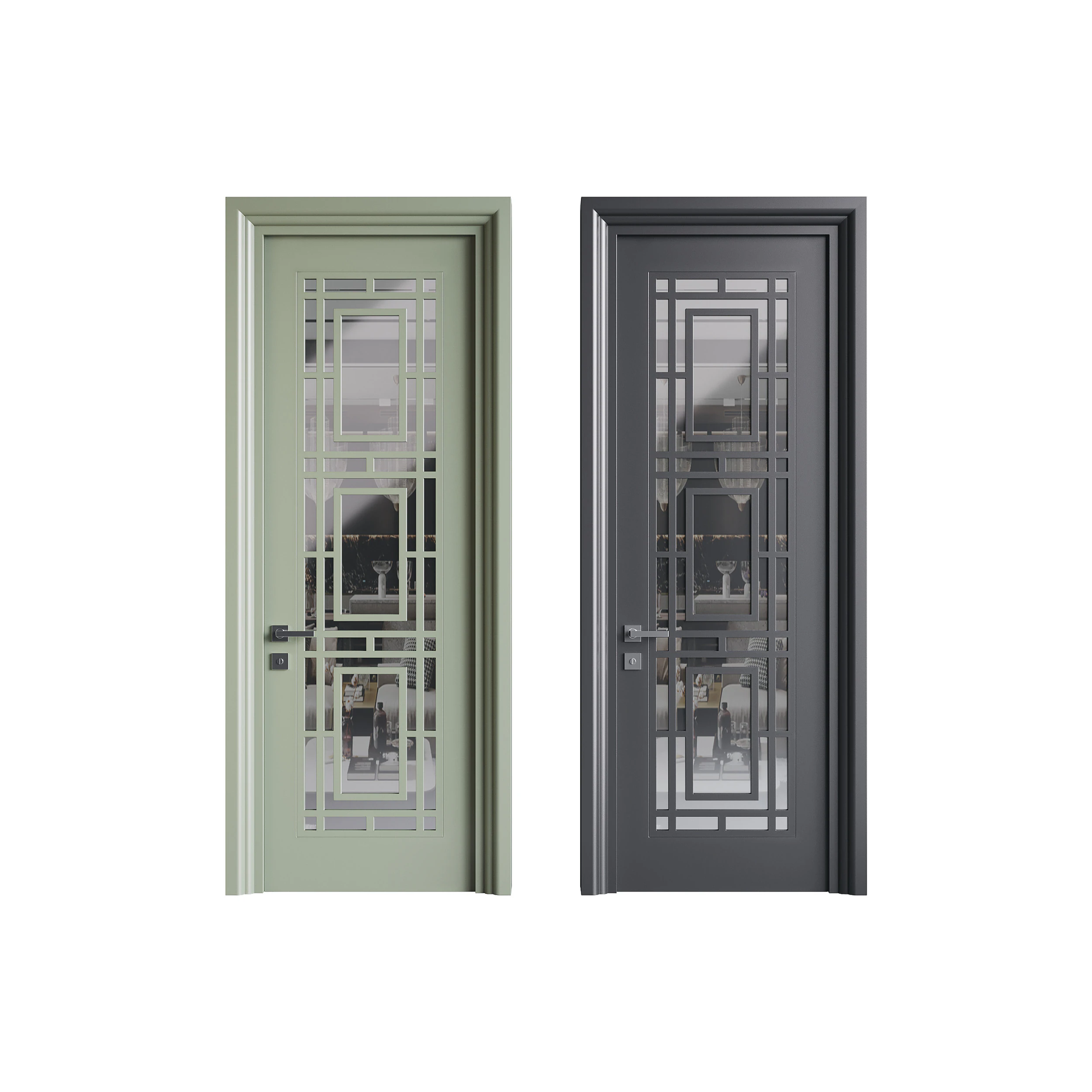 Modern entrance door 11 3D Model .c4d .max .obj .3ds .fbx .stl .blend 