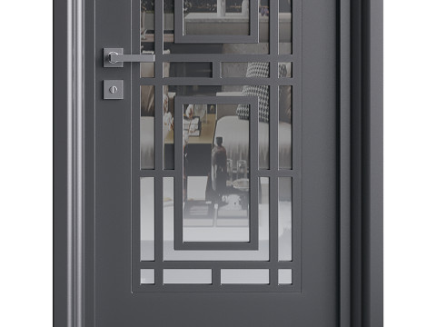 Modern entrance door 11 3D मॉडल