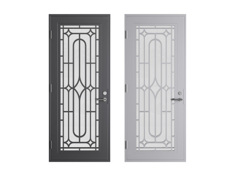 Modern entrance door 12 Modèle 3D
