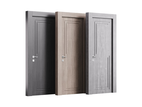Modern entrance door 14 Modèle 3D