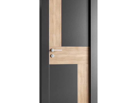 Modern entrance door 015 Modelo 3D