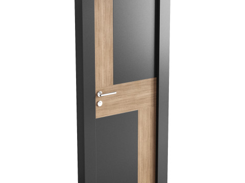Modern entrance door 015 Modelo 3D