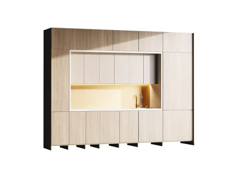 现代厨房01 3D 模型