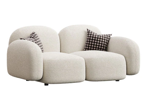 Modern Loveseat sofa 3D Model