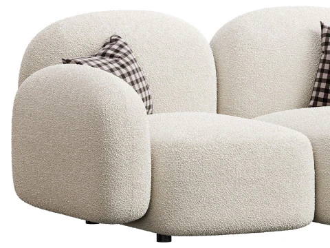 Modern Loveseat sofa 3D Model