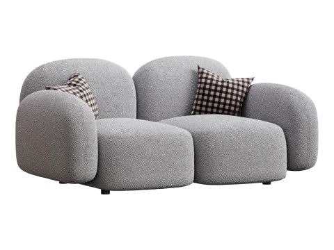 Modern Loveseat sofa 3D Model