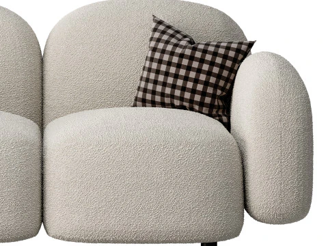 Modern Loveseat sofa 3D Model