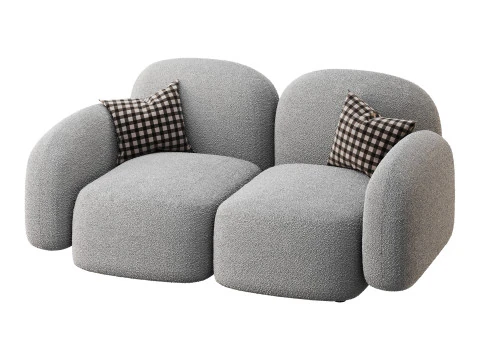 Modern Loveseat sofa 3D Model