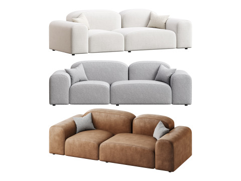 Modern Solid Sofa 3D Model