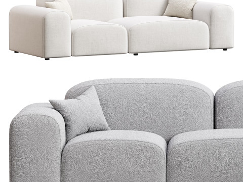 Modern Solid Sofa 3D Model