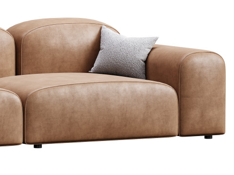 Modern Solid Sofa 3D Model