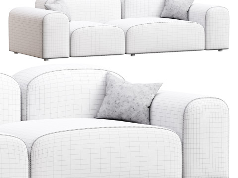 Modern Solid Sofa 3D Model
