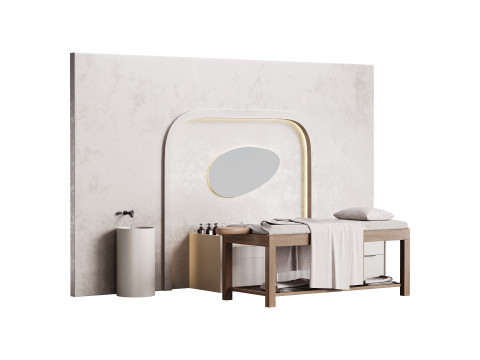 Modern spa and accessories 3D Model