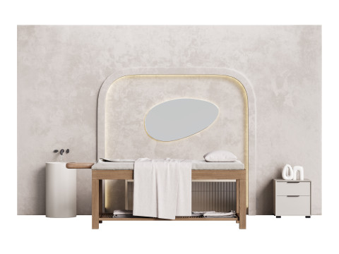 Modern spa and accessories 3D Model