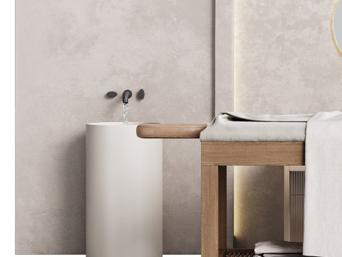 Modern spa and accessories 3D Model