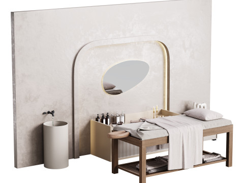 Modern spa and accessories 3D Model