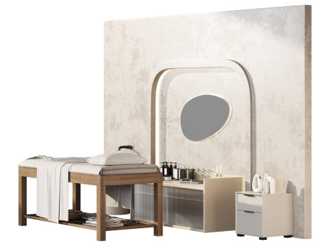 Modern spa and accessories 3D Model
