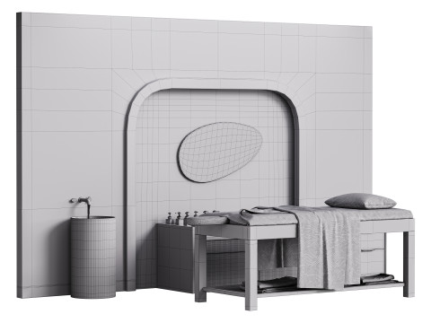 Modern spa and accessories 3D Model