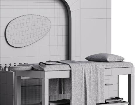 Modern spa and accessories 3D Model