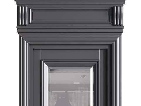 Modern entrance door 31 Model 3D