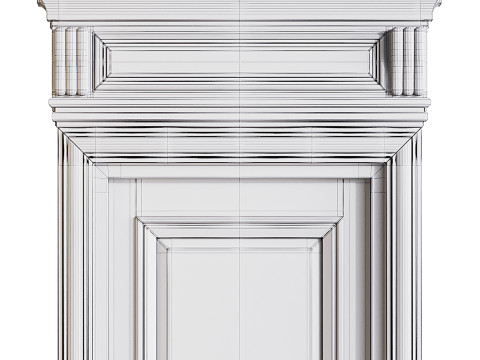 Modern entrance door 31 Model 3D