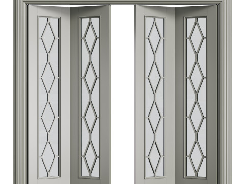 Modern entrance door 33 Modèle 3D