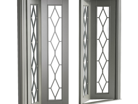 Modern entrance door 33 Modèle 3D