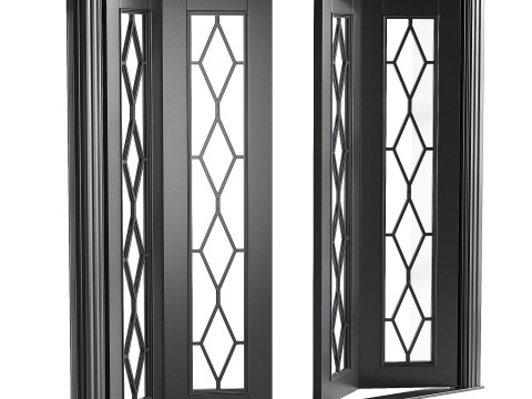 Modern entrance door 33 Modèle 3D