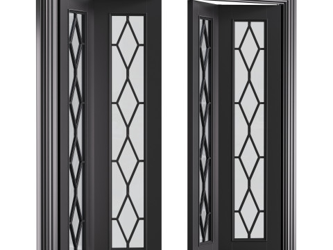 Modern entrance door 33 Modèle 3D