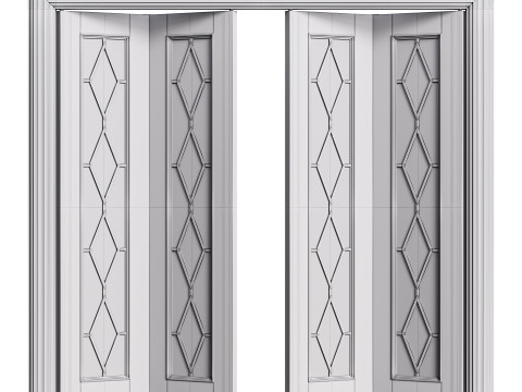 Modern entrance door 33 Modèle 3D