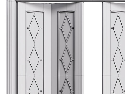 Modern entrance door 33 Modèle 3D