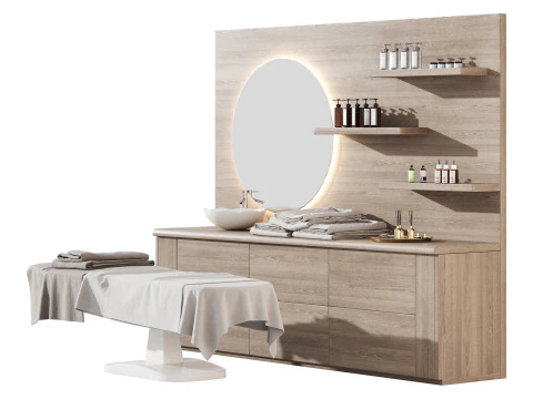 Modern spa and accessories 06 3D Model