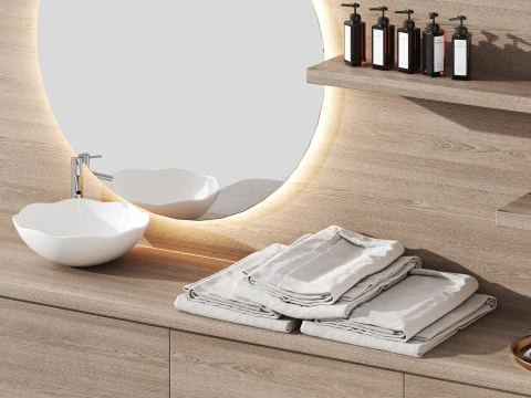 Modern spa and accessories 06 3D Model