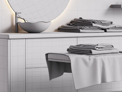Modern spa and accessories 06 3D Model