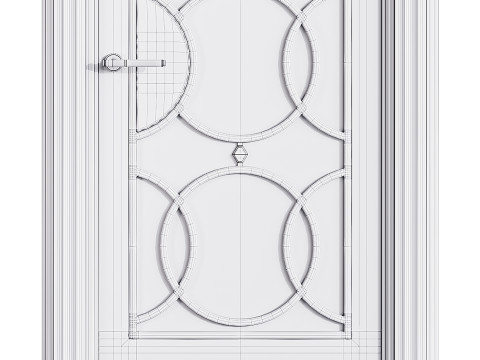 Modern entrance door 42 3D Model