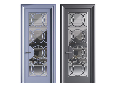 Modern entrance door 43 Modello 3D