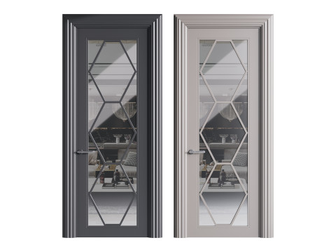 Modern entrance door 44 Modèle 3D