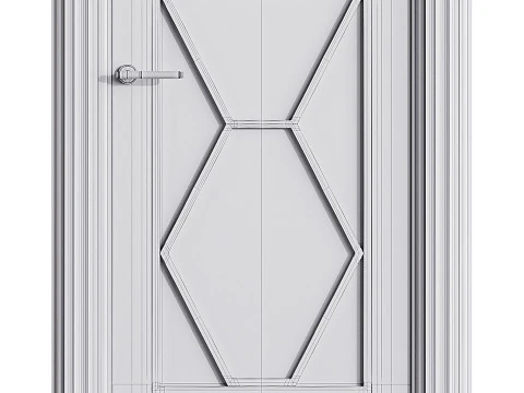 Porta de entrada moderna 44 Modelo 3D