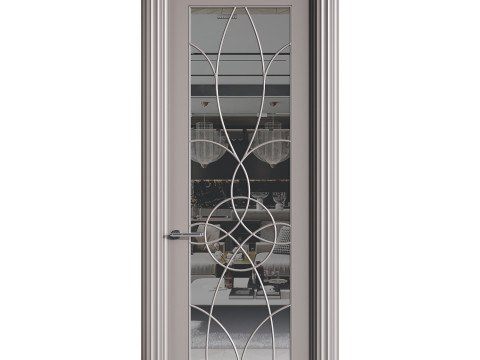Modern entrance door 46 Model 3D