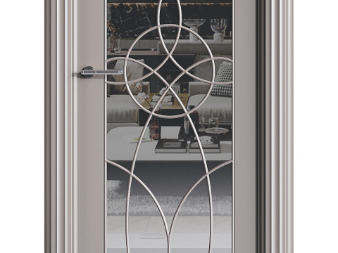 Modern entrance door 46 Model 3D