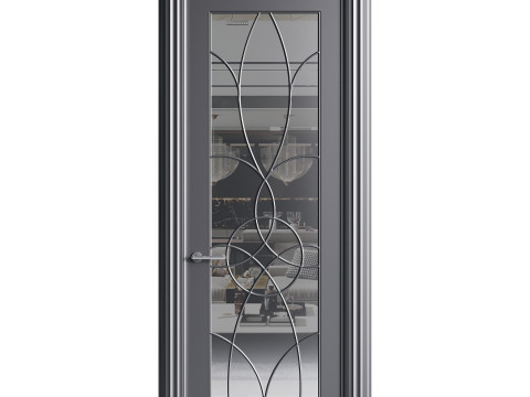 Modern entrance door 46 Model 3D
