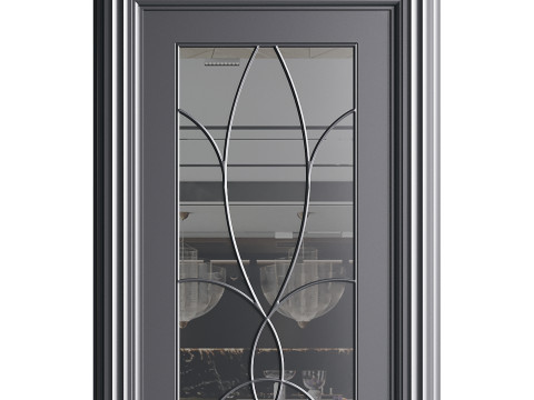 Modern entrance door 46 Model 3D