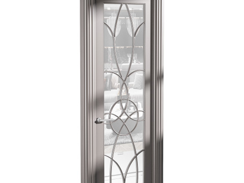Modern entrance door 46 Model 3D