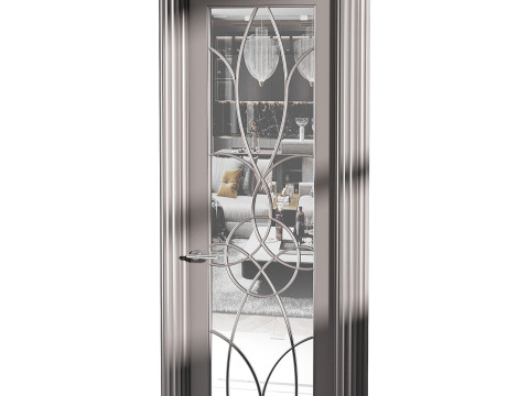 Modern entrance door 46 Model 3D