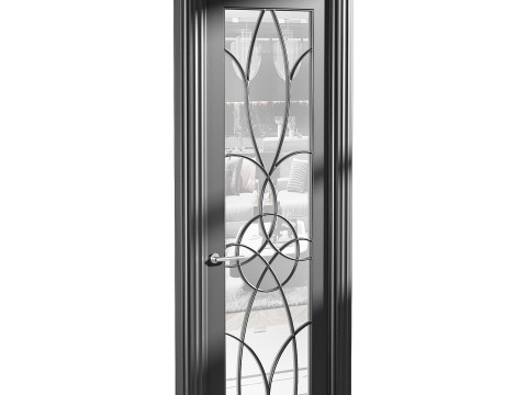 Modern entrance door 46 Model 3D